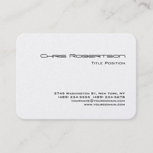 丸みを帯びた角の丸い名刺 名刺 (正面)