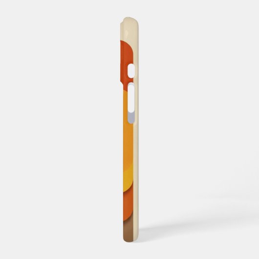 丸みを帯びた長方形のヴィンテージ iPhone 16ケース (左側面)