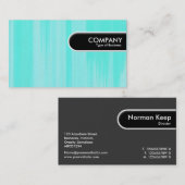 丸みエッジラベル-ターコイズ色彩の鮮やかキャンバス 名刺 (正面/裏面)