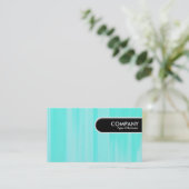 丸みエッジラベル-ターコイズ色彩の鮮やかキャンバス 名刺 (スタンド正面)