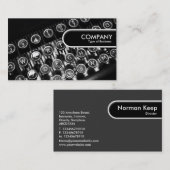 丸みエッジラベル-ヴィンテージタイプライター 名刺 (正面/裏面)