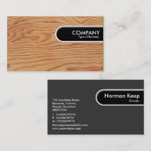 丸みエッジラベル – 木材 名刺 (正面/裏面)