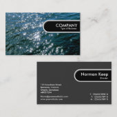 丸めエッジラベルきらめく – 水01 名刺 (正面/裏面)