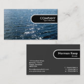 丸めエッジラベルきらめく – 水02 名刺 (正面/裏面)