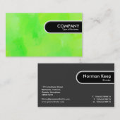 丸めエッジラベル色彩の鮮やか-緑II 名刺 (正面/裏面)