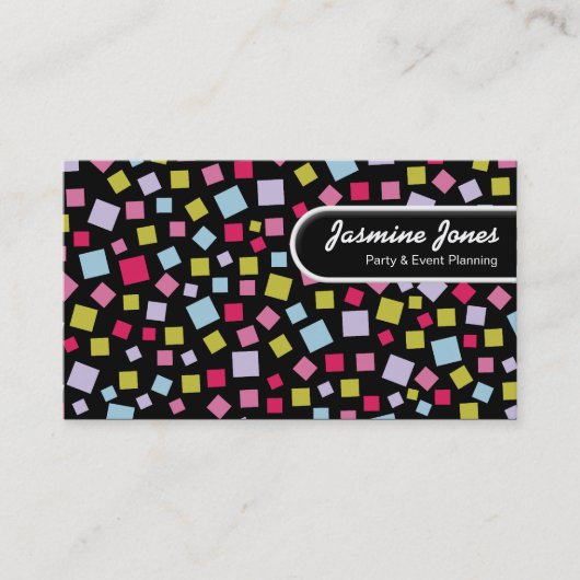 丸めエッジラベル – カスケーディングカラー 名刺 (正面)