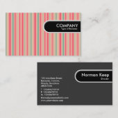 丸めエッジラベル-ストライプ310515 (010) 名刺 (正面/裏面)