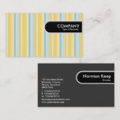 丸めエッジラベル-ストライプ310515 (01) 名刺 (正面/裏面)