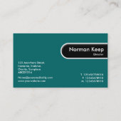 丸めエッジラベル-ティール（緑がかった色） 名刺 (裏面)