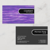 丸めエッジラベル – 紫色の干渉 名刺 (正面/裏面)