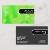 丸めエッジラベル-絵を描緑 名刺 (正面/裏面)