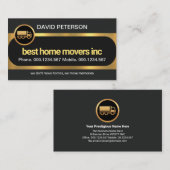 丸め金ゴールドルートロングホールトランスポートドライバ 名刺 (正面/裏面)