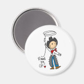 丸め!カウボースティックフィギュアマグネット マグネット (正面/裏面)