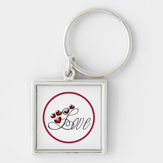 丸や四角で終わらない「愛」 キーホルダー (正面)