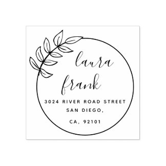 丸エレガントカップル名の結婚差出人住所 ラバースタンプ