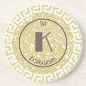 丸エレガントパーソナライズされた コースター (正面)