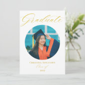 丸エレガントモダン写真卒業 招待状 (スタンド正面)