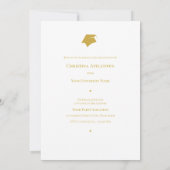 丸エレガントモダン写真卒業 招待状 (裏面)