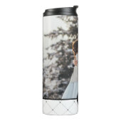 丸エレガント枠モノグラム写真 タンブラー (回転左)