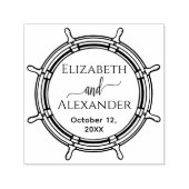丸エレガント積ホイールのフレーム名結婚日付 セルフインキングスタンプ (デザイン)