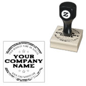 丸エレガント素朴印 |ビジネスカスタムロゴ ラバースタンプ (押印)