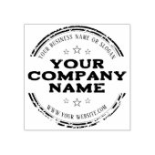 丸エレガント素朴印 |ビジネスカスタムロゴ ラバースタンプ (インプリント)