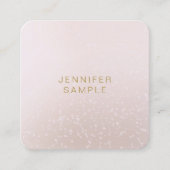 丸エレガント角テンプレートモダン金ゴールド文字 スクエア名刺 (正面)