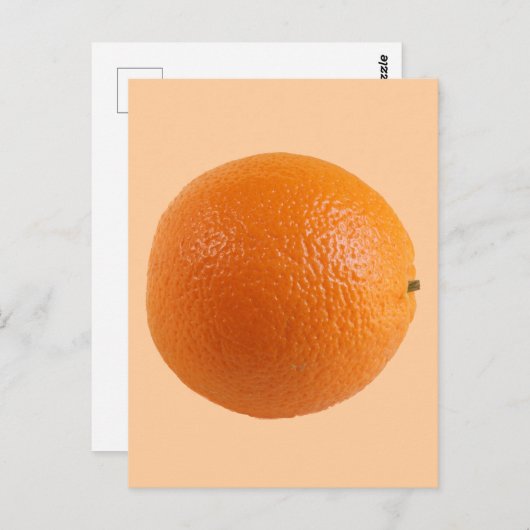丸オレンジ色の新鮮なフルーツ写真 ポストカード (正面/裏面)
