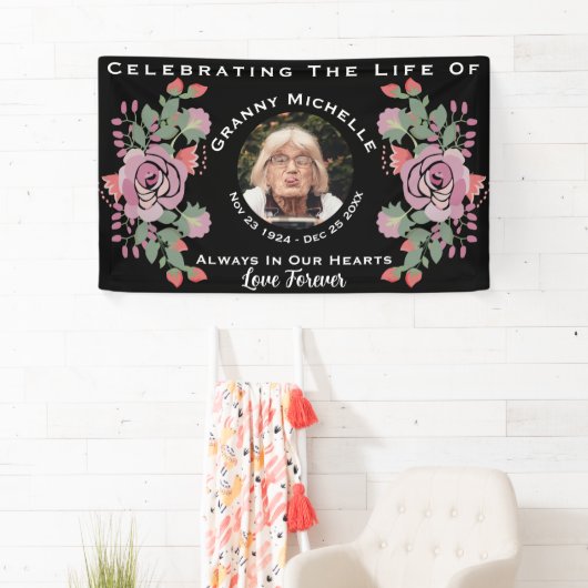 丸カスタムい形をした花の写真 横断幕 (インサイチュ)