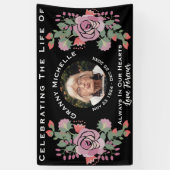 丸カスタムい形をした花の写真 横断幕 (縦)