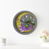 丸カッコいい時計に設計されたシナ茸 ラージ壁時計 (ホーム)