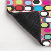 丸カラフルい長方形の抽象芸術パターン マウスパッド (コーナー)