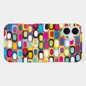 丸カラフルい長方形の抽象芸術パターン iPhoneケース (裏面横)
