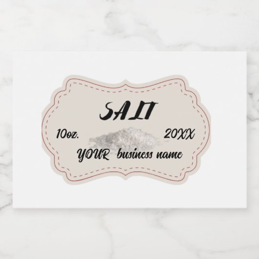 丸クラシック肉パーソナライズされたラベル塩 フードラベル (シングルラベル)