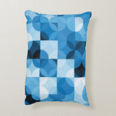 丸シームレス：抽象芸術ブルーヴィンテージ アクセントクッション (裏面(縦))