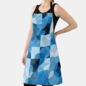 丸シームレス：抽象芸術ブルーヴィンテージ エプロン (インサイチュ)