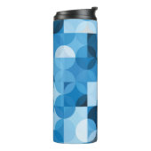 丸シームレス:抽象芸術ブルーヴィンテージ タンブラー (回転左)