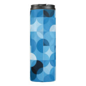 丸シームレス:抽象芸術ブルーヴィンテージ タンブラー (裏面)