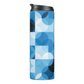 丸シームレス:抽象芸術ブルーヴィンテージ タンブラー (回転右)