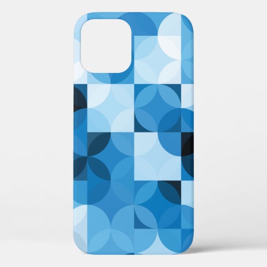 丸シームレス:抽象芸術ブルーヴィンテージ Case-Mate iPhoneケース (裏面)