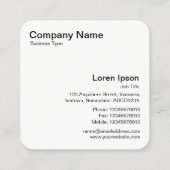 丸スポットモノグラム – グラデーション – Dp Navyのシアン スクエア名刺 (裏面)