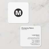 丸スポットモノグラム スクエア名刺 (正面/裏面)