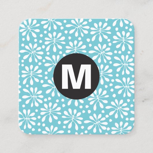 丸スポットモノグラム – パターン020818 スクエア名刺 (正面)