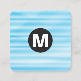 丸スポットモノグラム – 青リップル スクエア名刺