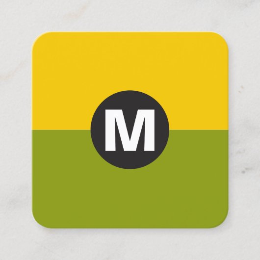 丸スポットモノグラム – 2トーン02 スクエア名刺 (正面)