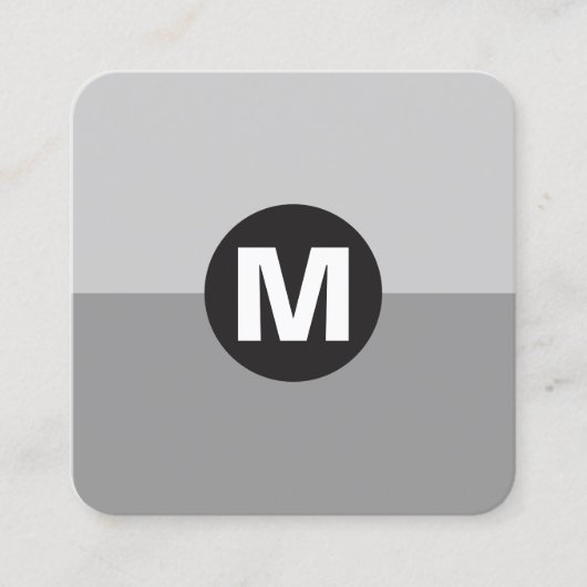 丸スポットモノグラム – 2トーン03 スクエア名刺 (正面)