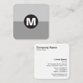 丸スポットモノグラム – 2トーン03 スクエア名刺 (正面/裏面)