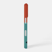 丸テーブル上のレトロなカップ iPhone 16ケース (右側面)