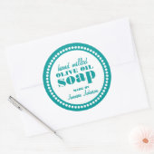 丸ドットフレーム手作り石鹸ラベルテンプレート ラウンドシール (封筒)