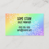 丸ドット虹のグラデーション名刺 名刺 (正面)